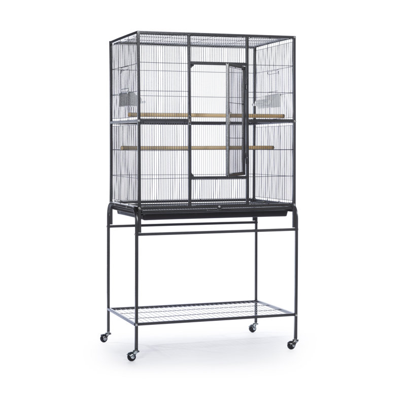Cage à oiseaux 59,25 po, Noir