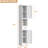 5 - Tier Freestanding Metal 71 Inch Tall White Cabinet With 2 Doors And Adjustable Shelves For Bathroom, Pantry Kitchen, Space Saving In Compact Kitchen Narrow Cabinet, Tall, White, Laundry Room