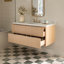 Meuble-lavabo mural simple 49 po avec comptoir à quartz blanc pur 1,5 po Mulloy-1279696480-1279696494