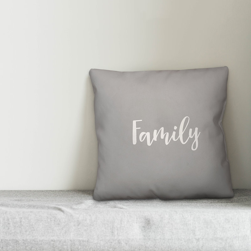 Throw Pillow, Gray, Pillow Cover