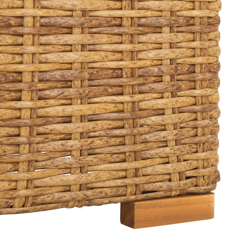 Anguilla Wicker Outdoor Chaise Sectional, Natural