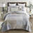 Donna Sharp Slate Cobblestone 3PC Queen Ragged Pieced Cotton Queen Quilt Set-131229809