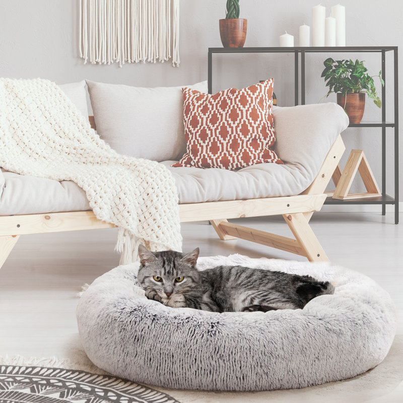 Lit pour bébé en fourrure Calming Cuddler, Gris, H 5,91 po x l 24,8 po x P 24,8 po