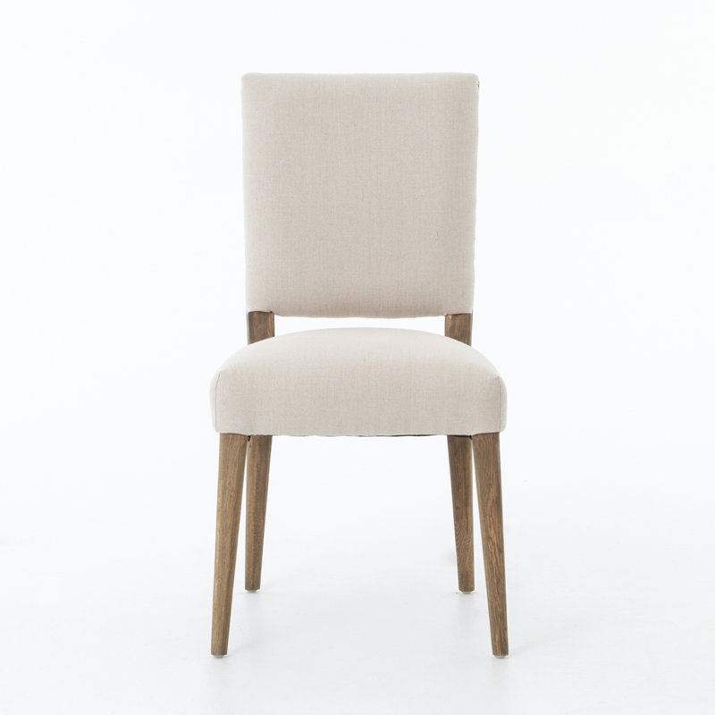 Kurt Upholstered Dining Chair, Natural, Unfinished Linen