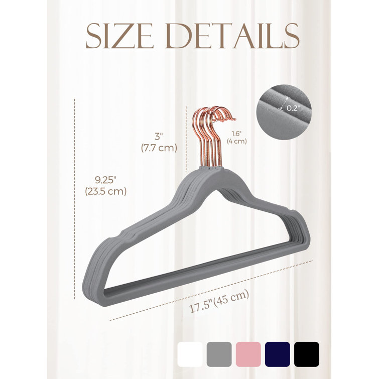 Flocked Velvet Trouser Bar Hangers - 45cm