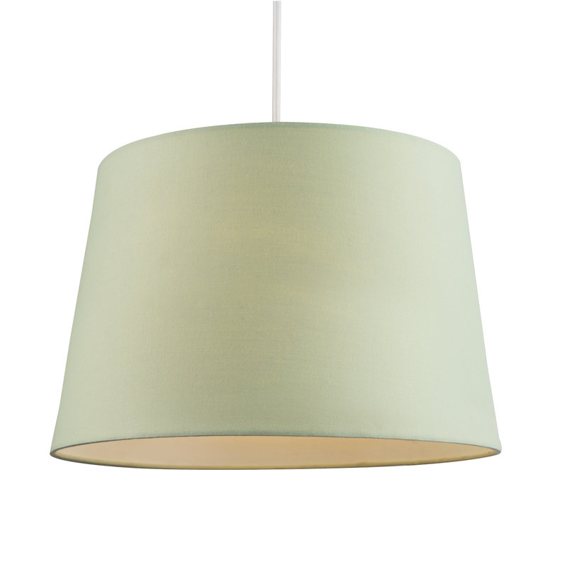 20cm H Cotton Drum Lamp Shade ( No Direct Attachment Method ), Green