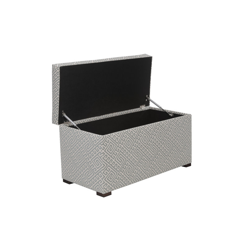 Bagnall Polyester Upholstered Storage Bench, Cream/Lichen