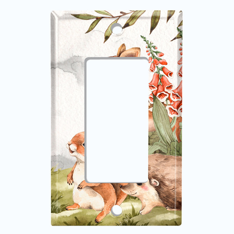 Animals 1 - Gang Toggle Light Switch Standard Wall Plate
