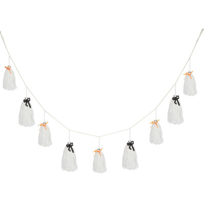 Guirlande d'Halloween fantôme blanche de 72 pouces