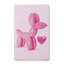 Joyeux chien ballon rose avec toile cœur - 10 x 16-372854587