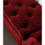 Très grand banc d'entrée en velours rouge de 65 po avec rangement et style, profondeur de 49,85 po, largeur de 18,81 po, largeur de 16,8 po, espace polyvalent de 48,05 lb pour le salon, sièges spacieux, profondeur, largeur, hauteur,-1342835609