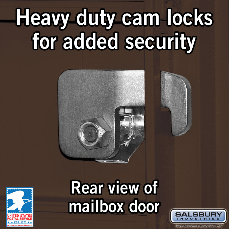 12 Door Front Load Cluster Box Unit with 4 Parcel Lockers, Bronze