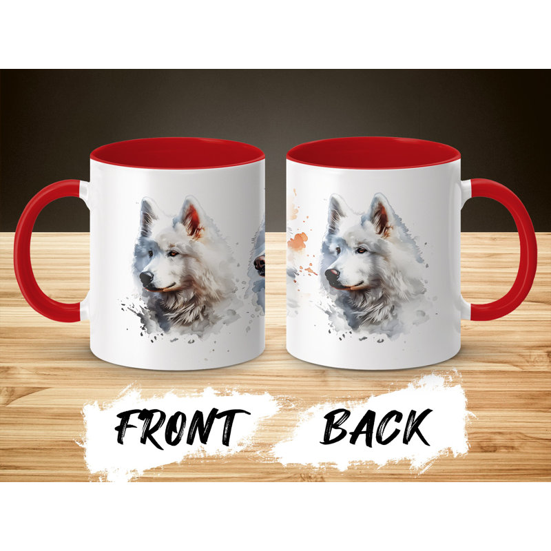 Ceramic Coffee Mug, Red, 3