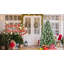 Arbre de Noël mixte en PVC et à aiguilles rigides avec pommes de pin et support en métal robuste-1595542720