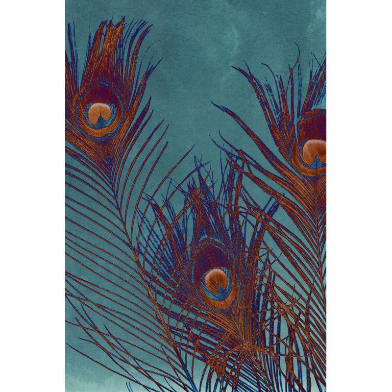 Luxe Plumes I by Jason Johnson - Graphic Art, 76 cm H x 51 cm W, Wrapped Canvas