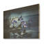 «Violets Charm In Winter - Violets», art mural sur bois de pin naturel-101408337