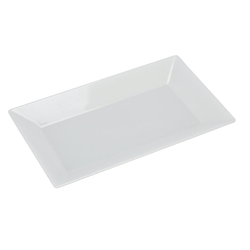 Assiette plate en mélamine 8 po Rome, Blanc