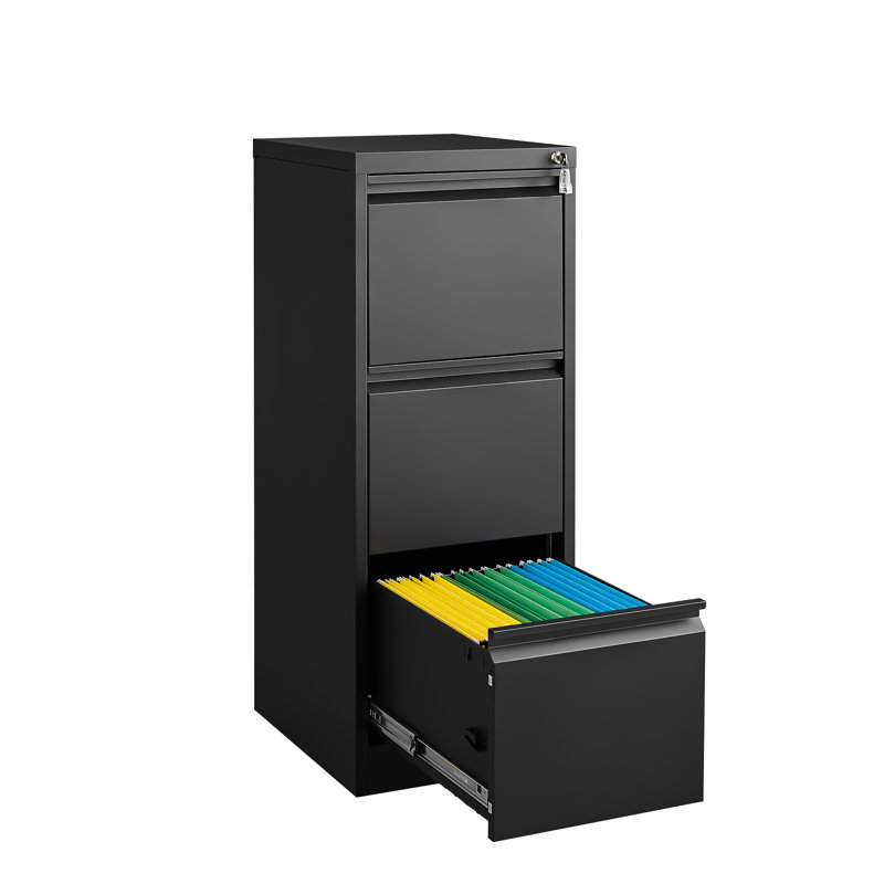 Classeur verrouillable à 3 tiroirs Home Office, Black
