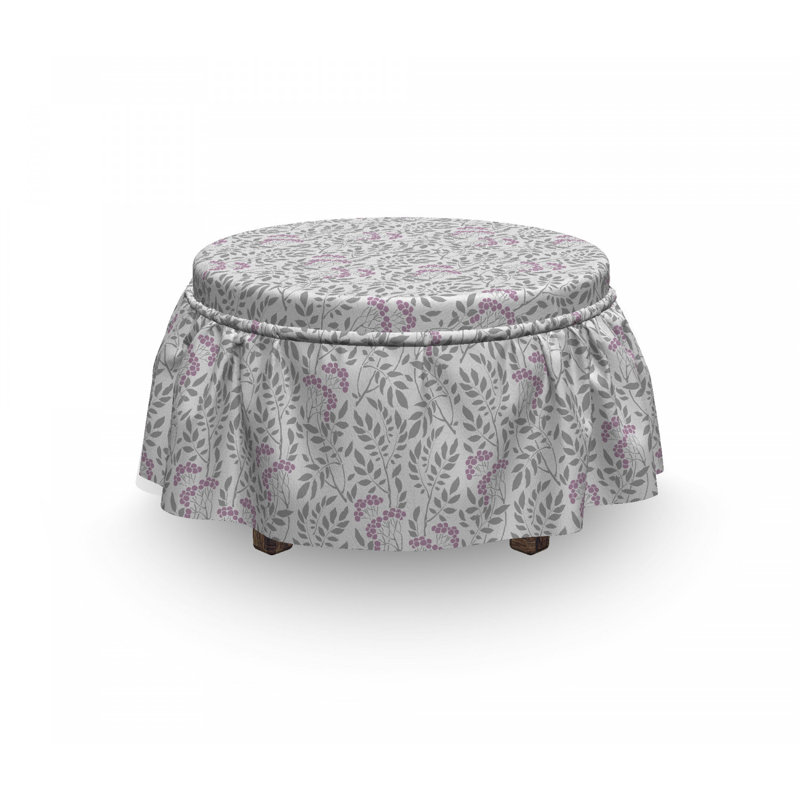 Housse pour repose-pieds art déco et baies