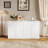 Sideboard Buffet Cabinet With Storage,Large Kitchen Storage Cabinet With 2 Drawers And 4 Doors, Wood Coffee Bar Buffet Table For Kitchen Dining Room, White-1157425484