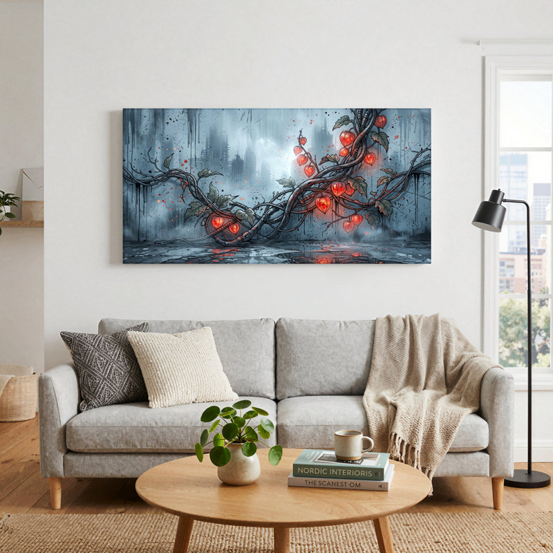 Ensemble d'une toile murale « Vignes lumineuses », L 32 po x H 16 po, Wrapped Canvas