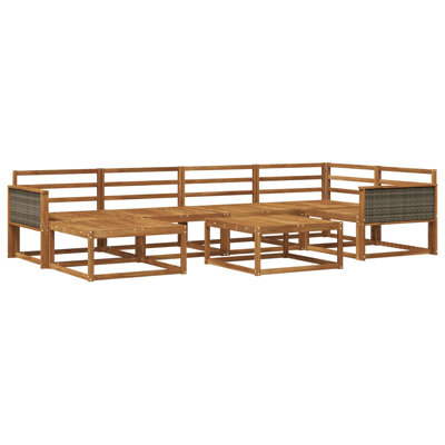  Outdoor Sofa Set 7 Pcs Solid Acacia Wood Patio Furniture Garden Modular