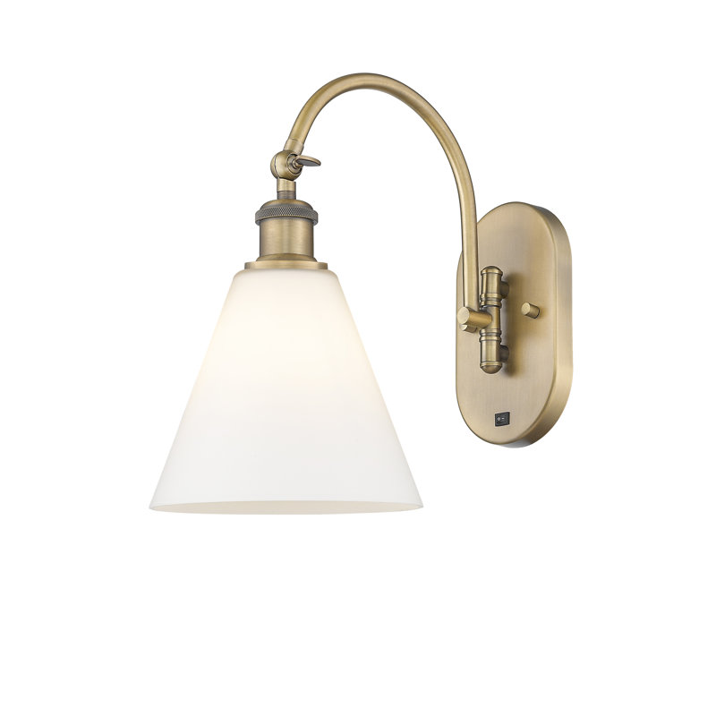 Swing Arm Sconce, LED, Brushed Brass