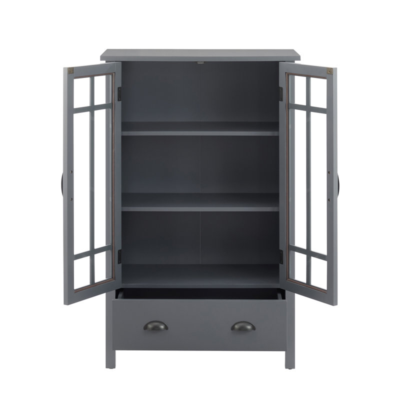 Muril Accent Cabinet , Antique Bronze, Gray
