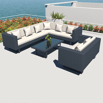 Sharonna 8 - Person Patio Conversation Set