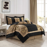 Sibyl 7 Piece Jacquard Comforter Set