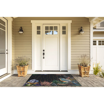 Non-Slip Floral Outdoor Doormat