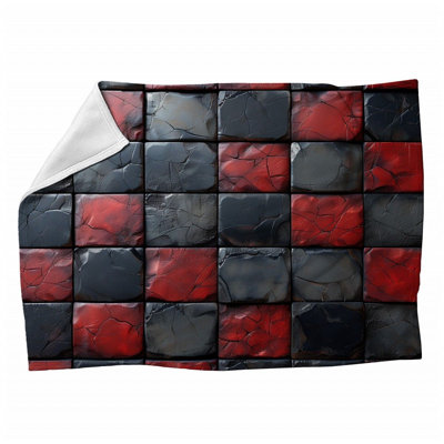 Tiles Abstract Bathroom Machine Printed Throw Blanket