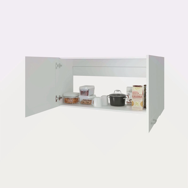Armoire de cuisine murale avec 2 portes, Blanc