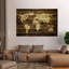 Impression sur toile carte du monde en bois foncé-476505357