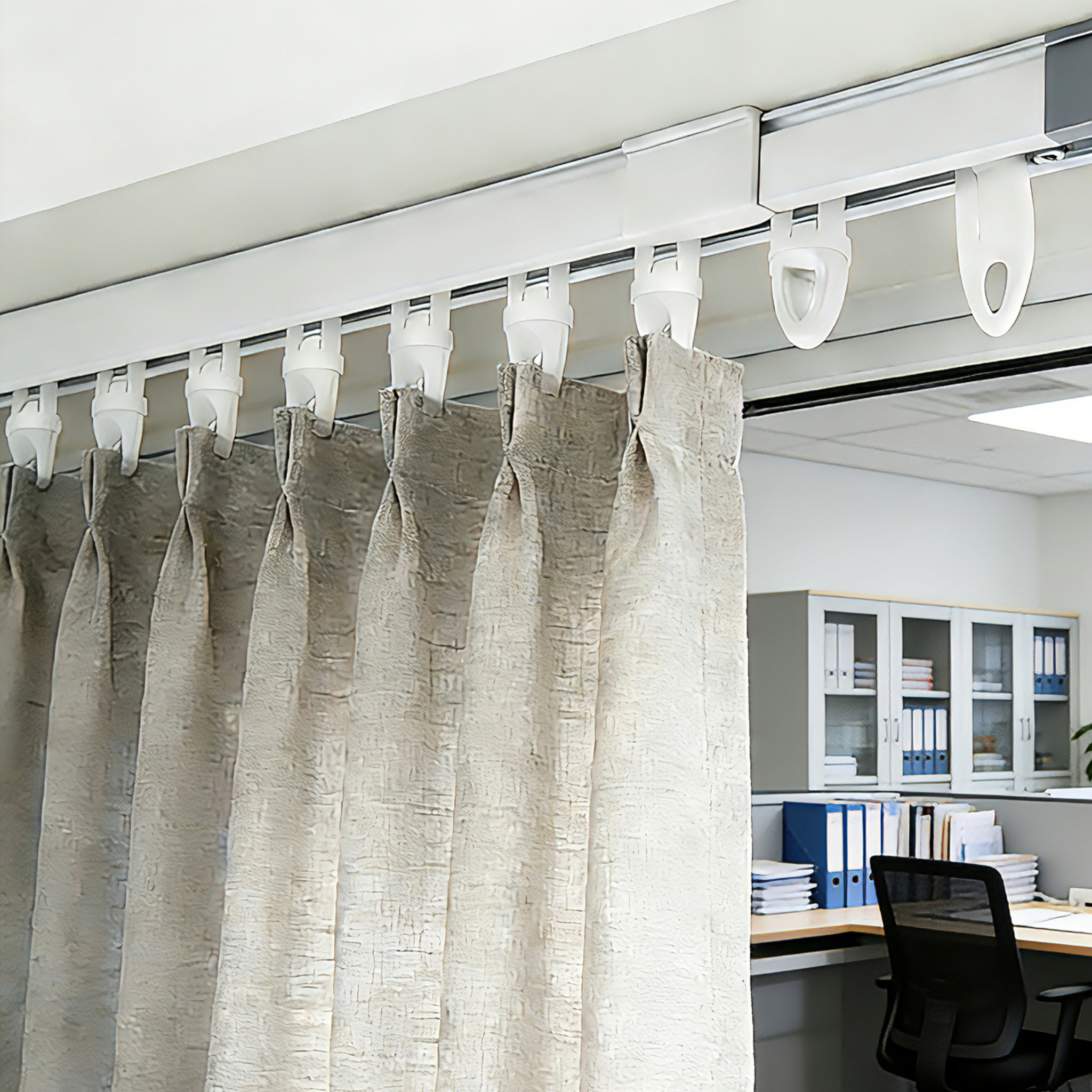 Symple Stuff Adjustable Retractable Single Aluminum Curtain Rail ...