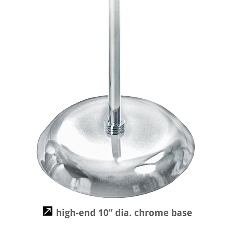Chrome Single Bowl Floor Display Stand for Office