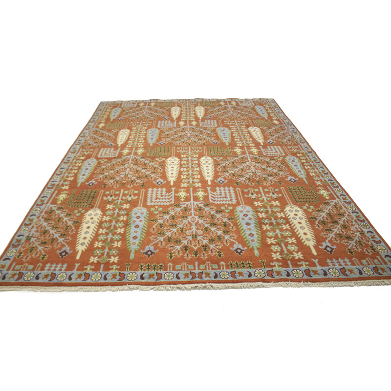 Tapis rouille traditionnel Oushak Chobi