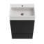 Gada-20F-312 Meuble-lavabo rayé noir mat Gada 20 po SANS lavabo, armoire de salle de bain autoportante pour salle de bain moderne, KD