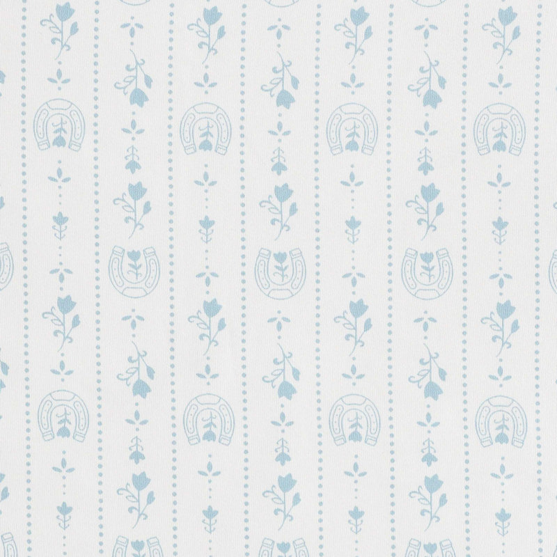 Wrangler Printed Cozy Novelty Sheet Sets, Full Sheet Set with 2 Pillowcases, Pretty Shoe Stripe Blue