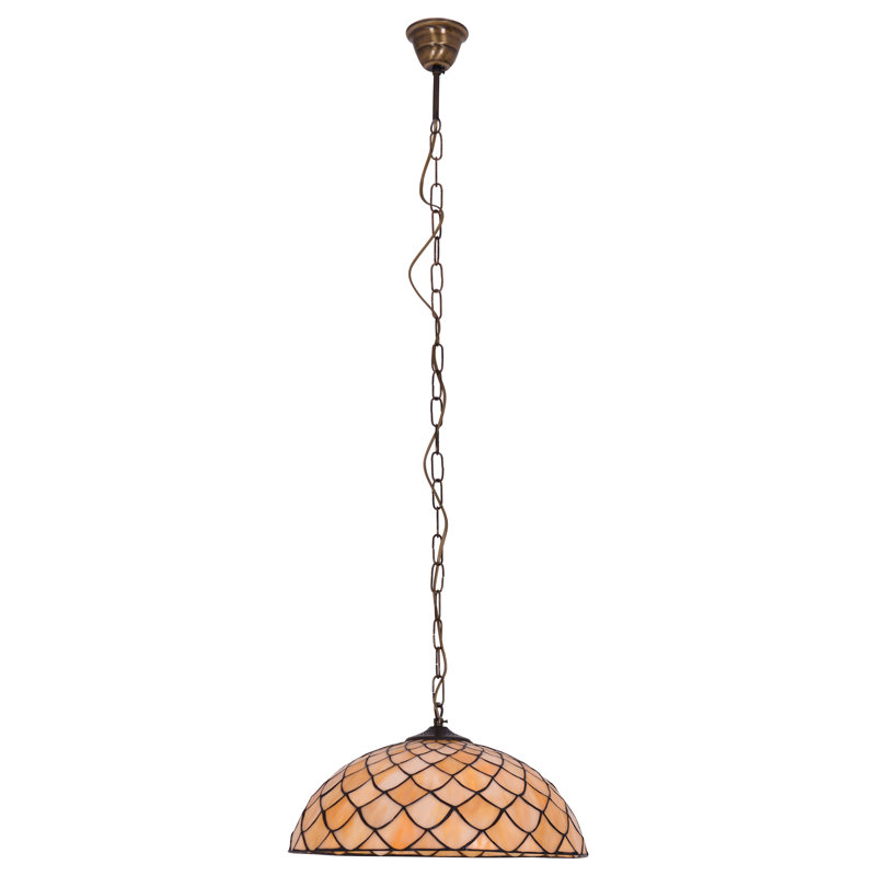 Isaiah 1 - Light Brown Dome Pendant