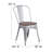 Kewaunee Metal Stackable Chair with Wood Seat-1921678927