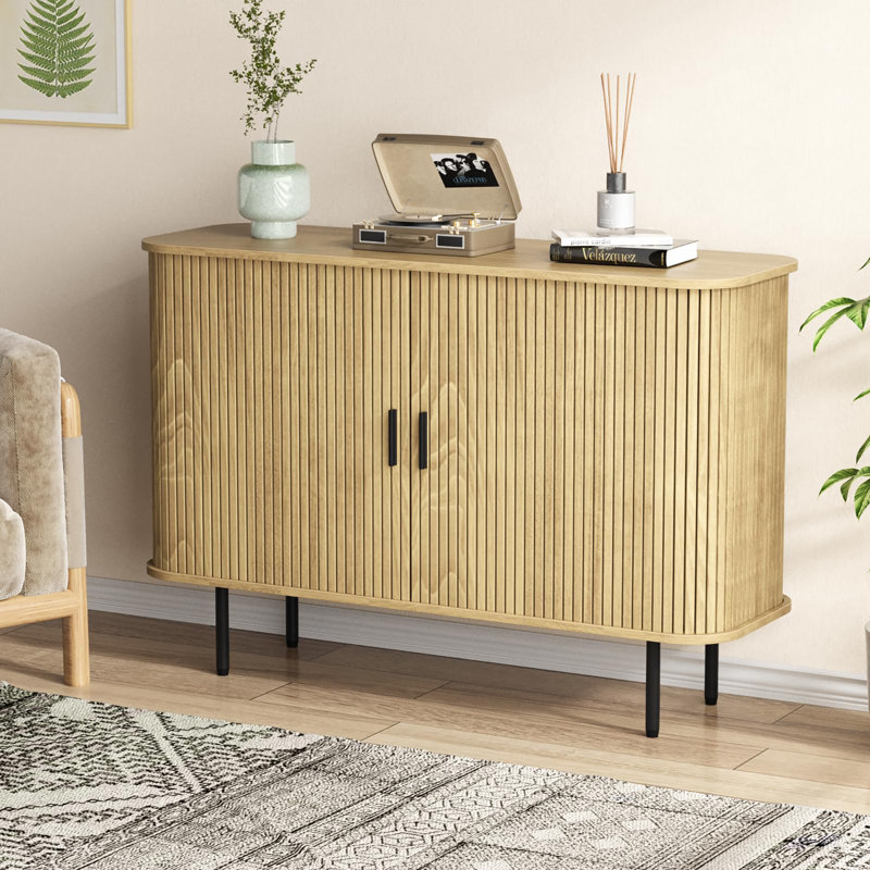 47''W x 32''H Storage Cabinet, Natural