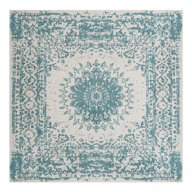 Ornate Lamotte Indoor/Outdoor Area Rug, Square 7'10"