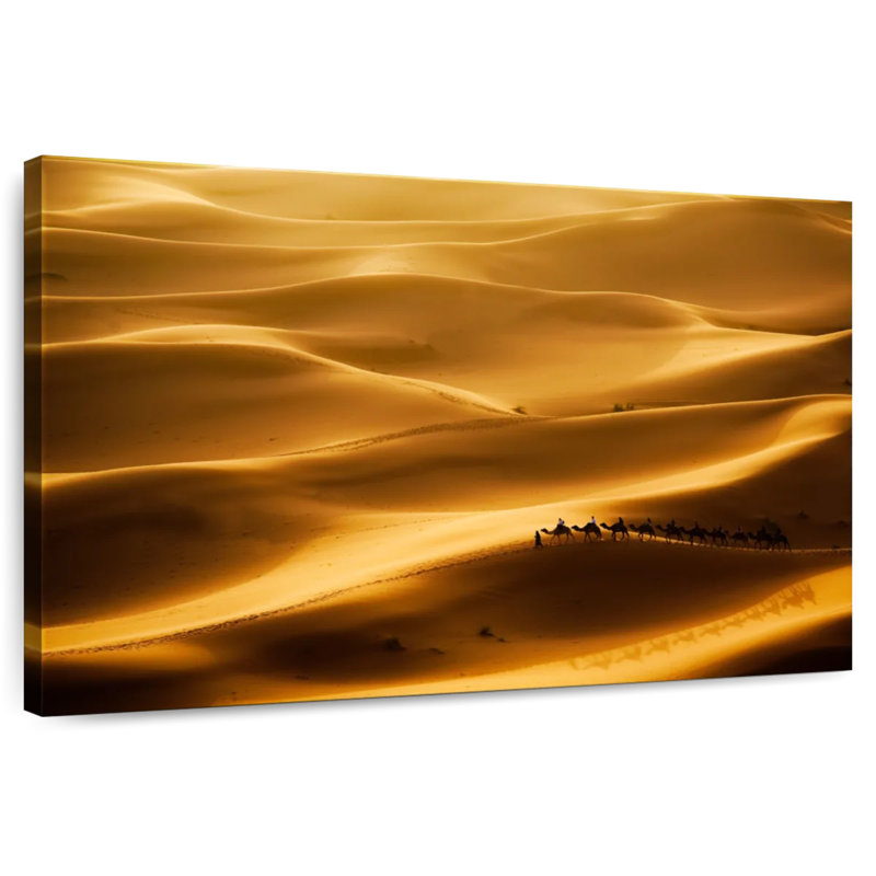 Chameaux d'Alvord dans le désert du Sahara, H 34 po x l 51 po