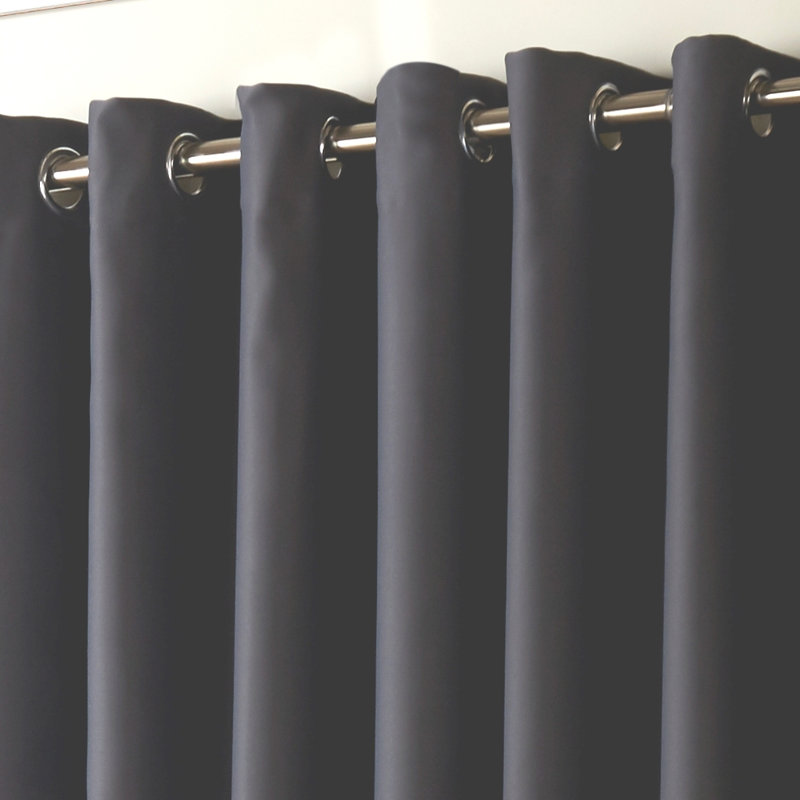 Bigham Blackout Eyelet Curtains, 104 W x 137 D cm, Ochre