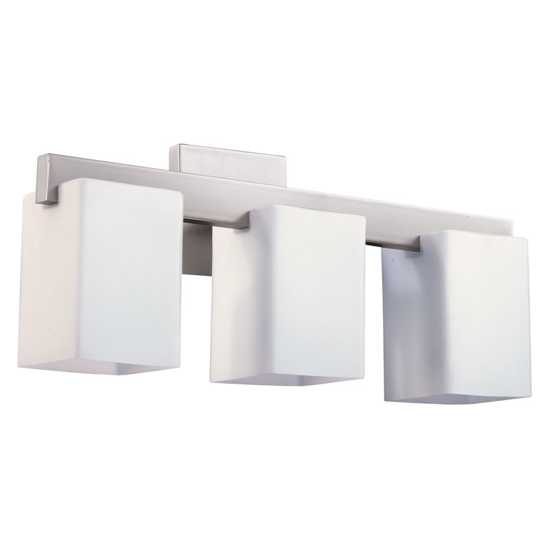 Éclairage pour meuble-lavabo 3 lumières Nagel, Nickel satiné
