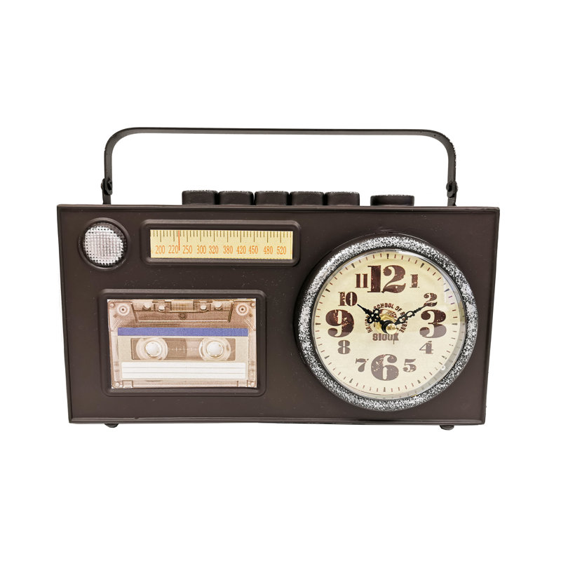 Horloge de table brune