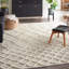 Tapis naturel / gris en laine touffeté à motif géométrique Abraham-101489797