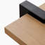 Table basse carrée en bois manufacturé Black & Burlywood