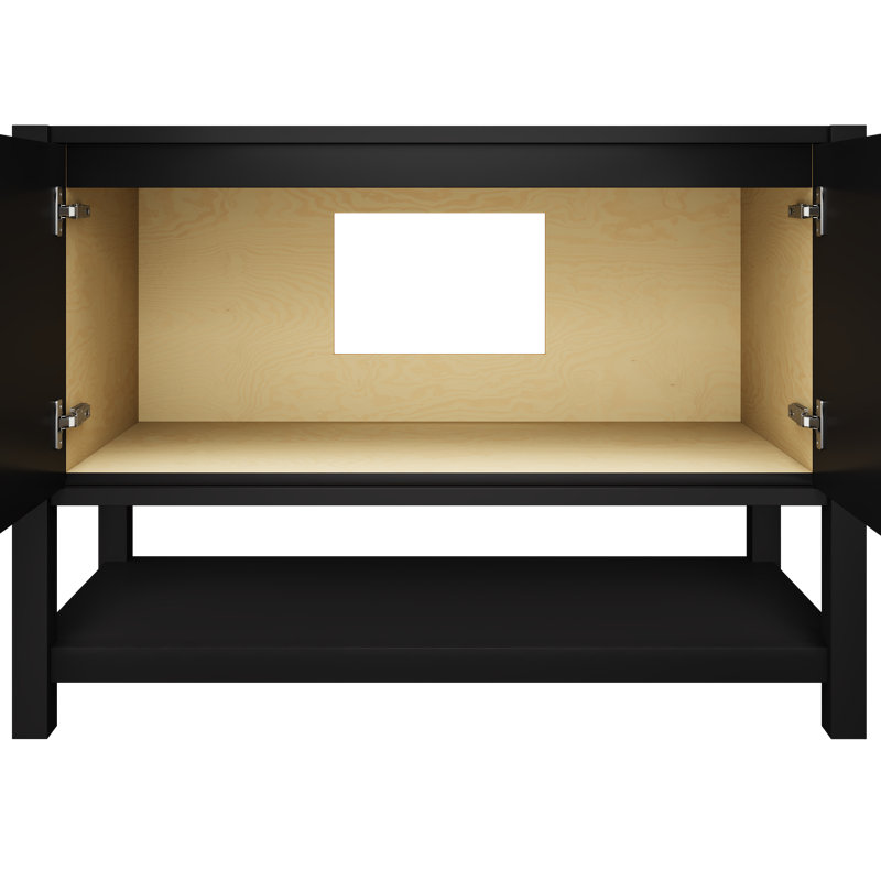 Kiawah Single Bath Vanity, Noir, Polished Chrome, 48"